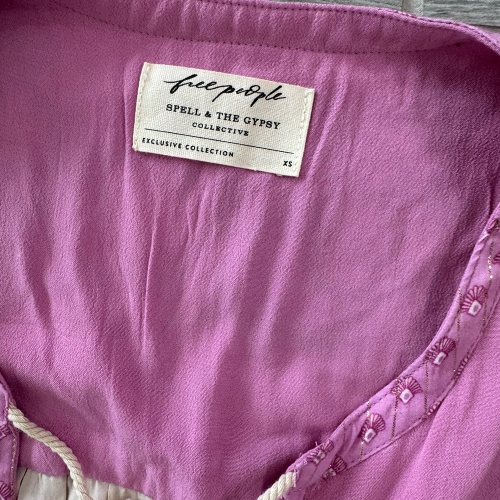 FREE PEOPLE SPELL & THE GYPSY COLLECTIVE Coco Lei Embroidered Dress Size XS VGUC - Picture 6 of 8